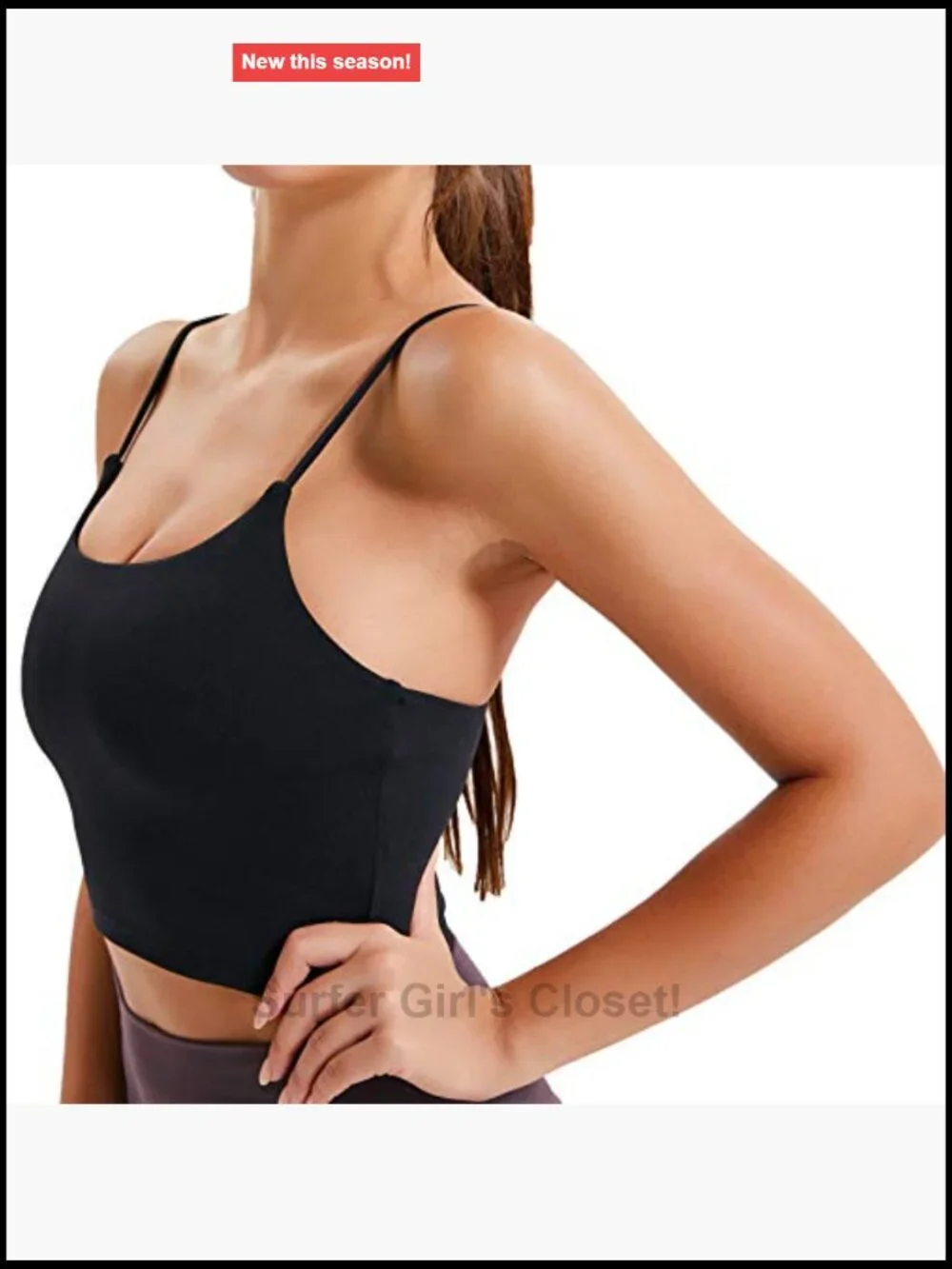 Padded Sports Bra Yoga Tank Top Longline Crop Top